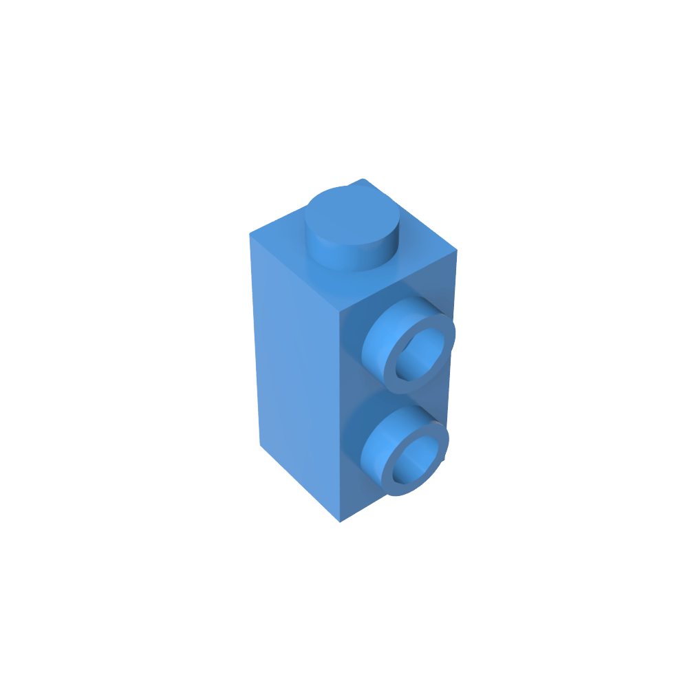Ladrillo especial 1 x 1 x 1 2/3 con montantes en 1 lado-MyGobricksEs