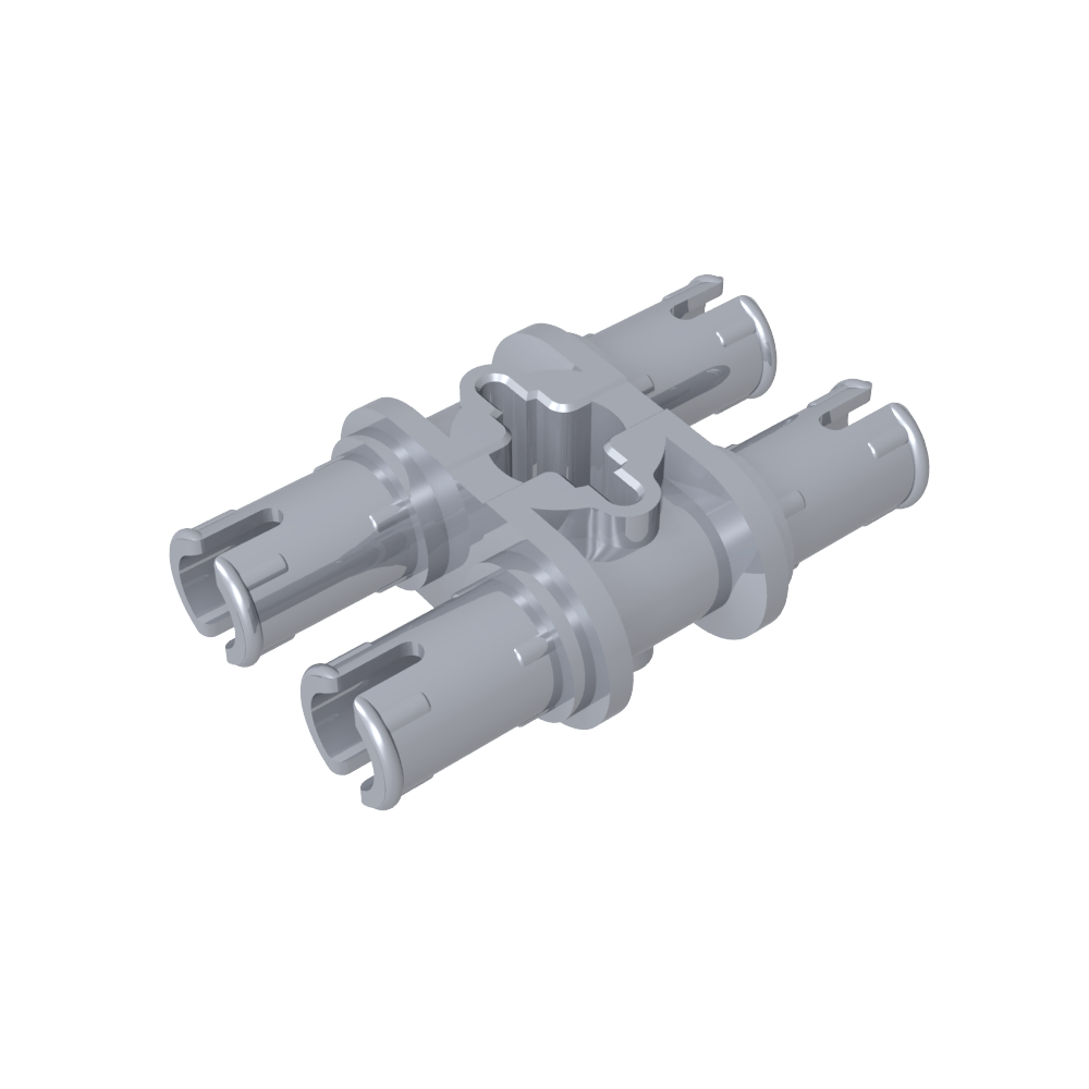 Pasador doble técnico con orificio para eje-MyGobricksEs