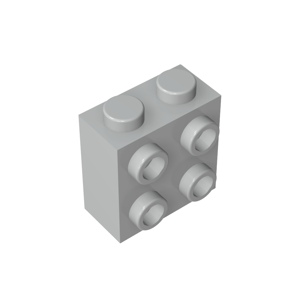 Ladrillo especial 1 x 2 x 1 2/3 con cuatro montantes en un lado-MyGobricksEs