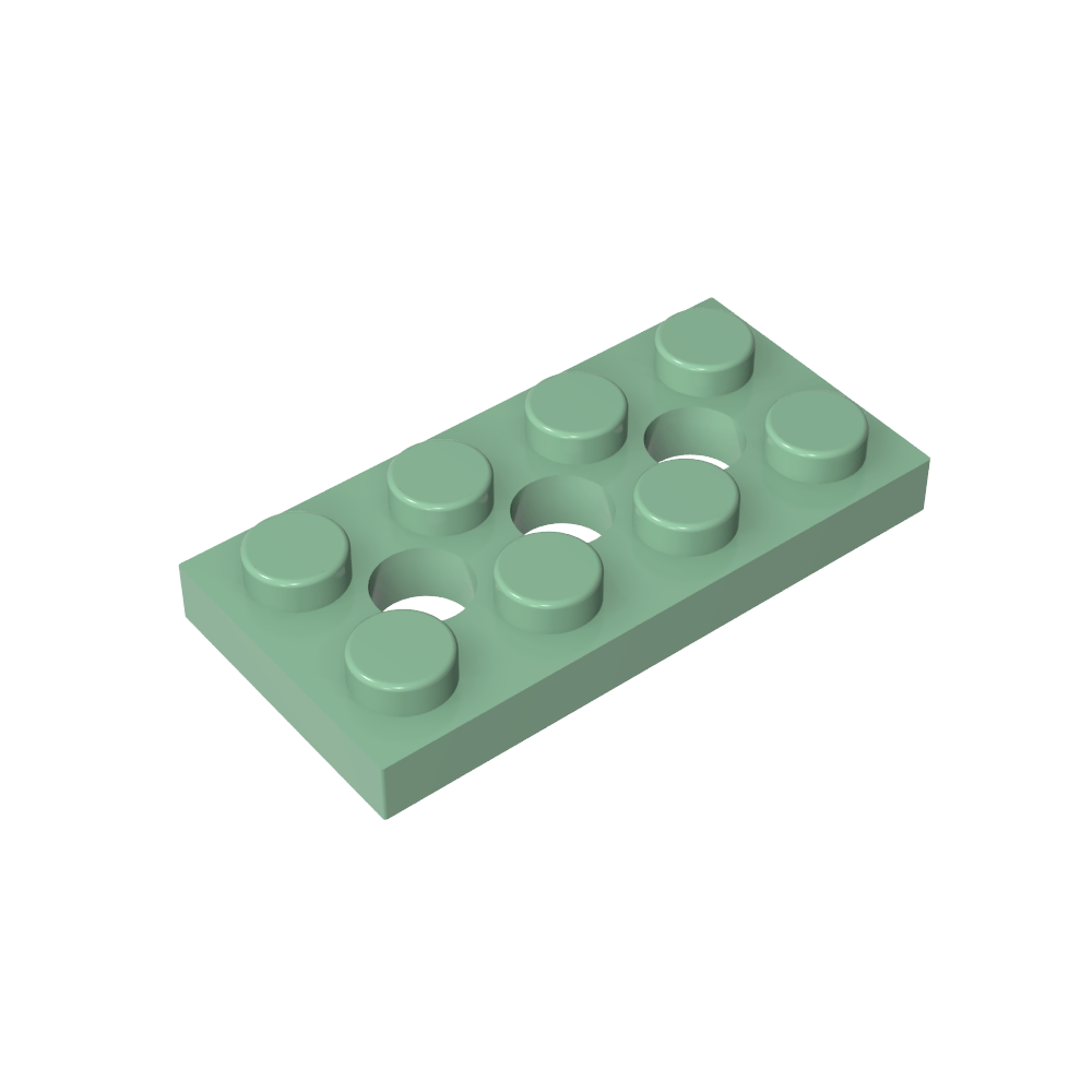 Placa técnica 2 x 4 [3 agujeros]-MyGobricksEs
