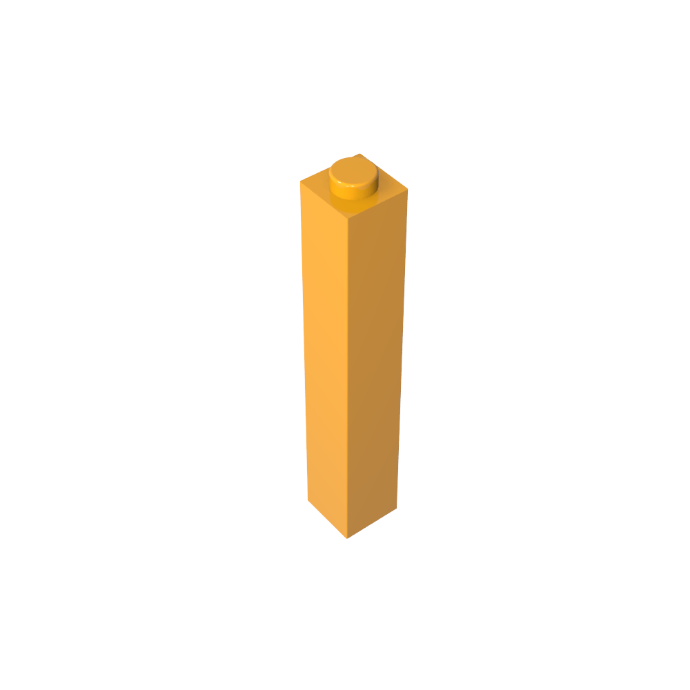 Ladrillo 1 x 1 x 5 con montante abierto o hueco bloqueado-MyGobricksEs