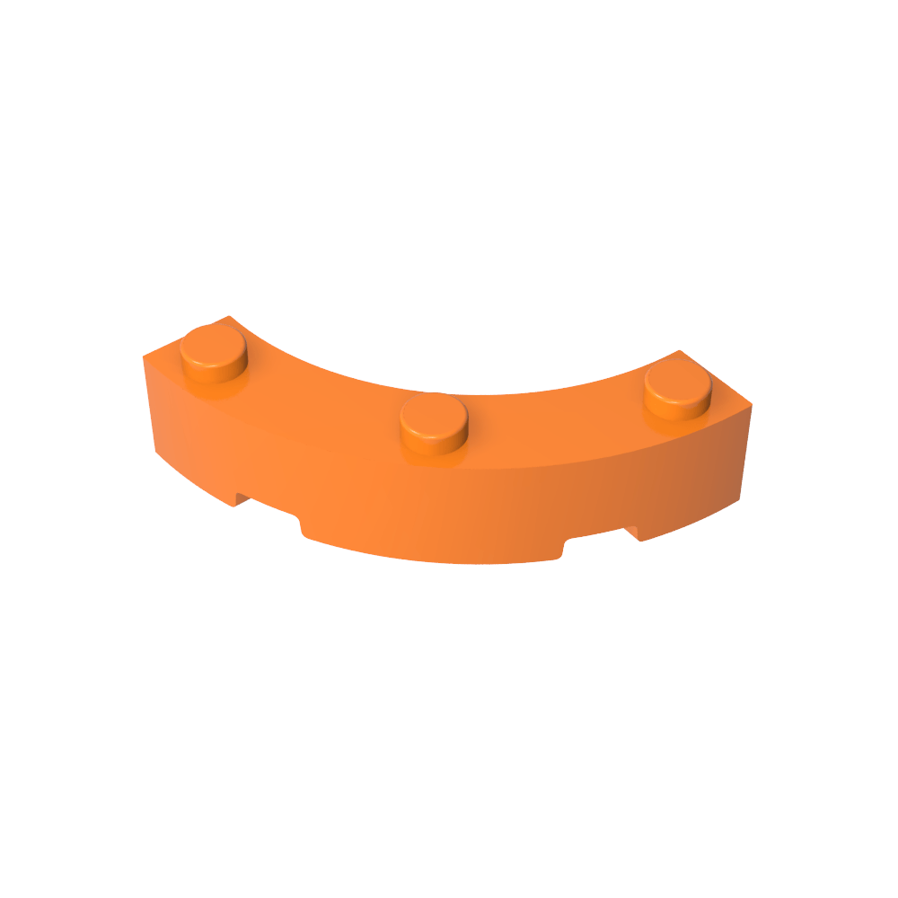 Ladrillo de esquina redonda de 4 x 4 Macaroni de ancho con 3 montantes-MyGobricksEs