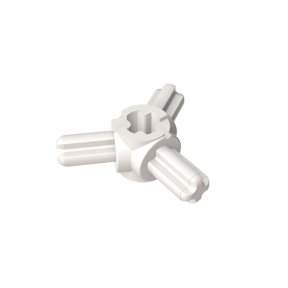 Buje conector de eje Technic con 3 ejes a 120°-MyGobricksEs