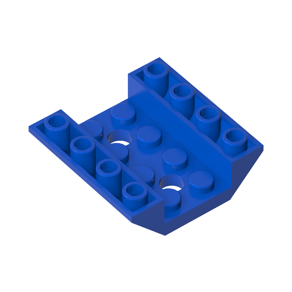 Pendiente Invertida 45° 4 x 4 Doble con 2 Hoyos-MyGobricksEs