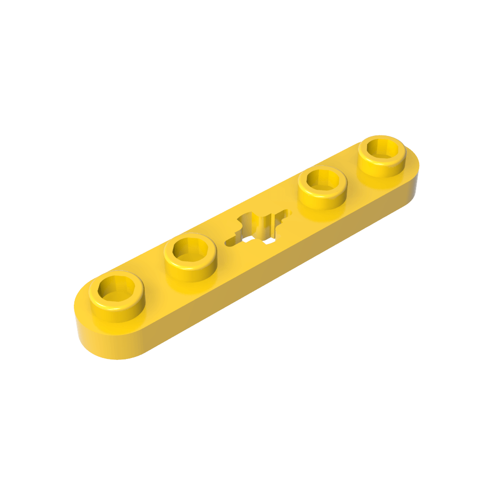 Placa técnica 1 x 5 con extremos lisos, 4 pernos y orificio para eje central-MyGobricksEs