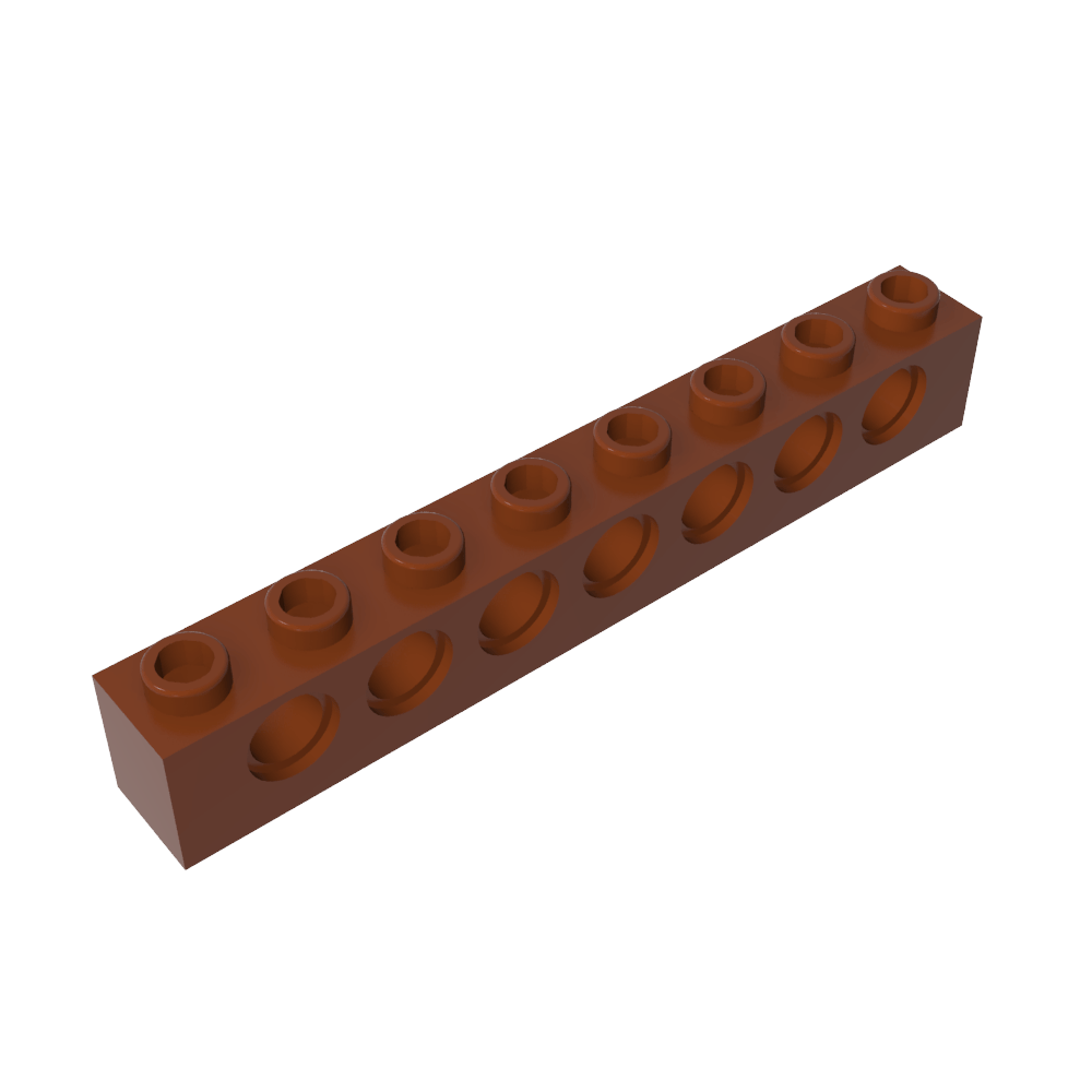 Ladrillo técnico 1 x 8 [7 agujeros]-MyGobricksEs