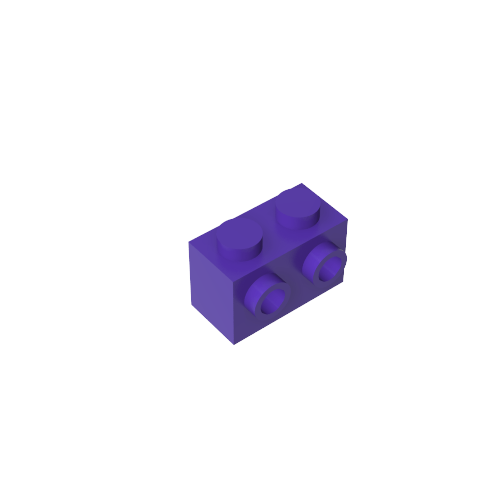 Ladrillo especial 1 x 2 con 2 montantes en 1 lado-MyGobricksEs