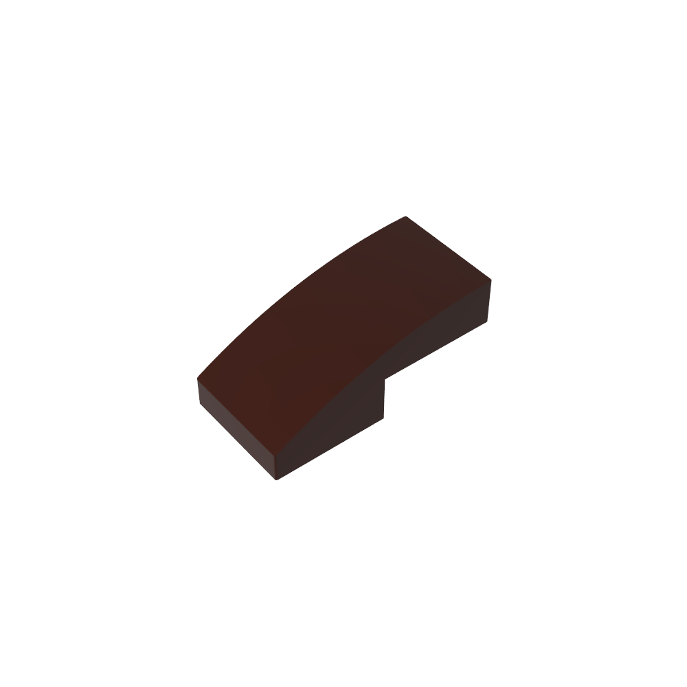 Pendiente curva 2 x 1 sin montantes [1/2 arco]-MyGobricksEs