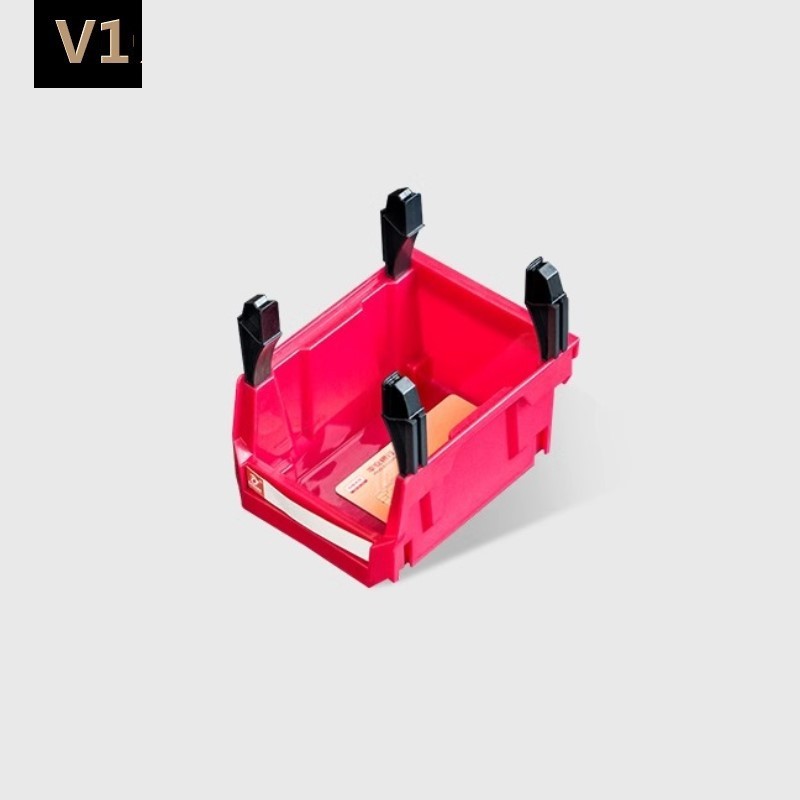 Caja de clasificación de piezas con montaje posterior, caja de almacenamiento de herramientas modular, caja de clasificación de boca inclinada