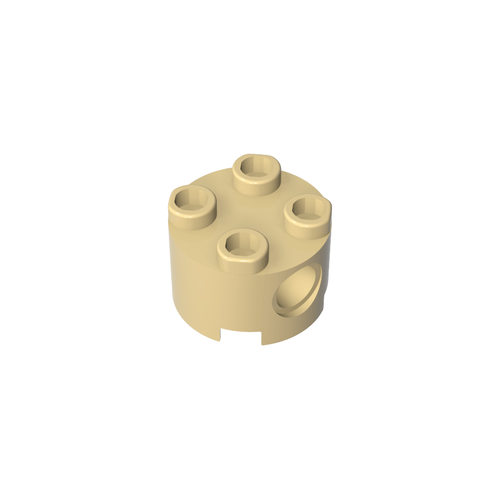 Ladrillo redondo 2 x 2 con agujeros para pasadores-MyGobricksEs