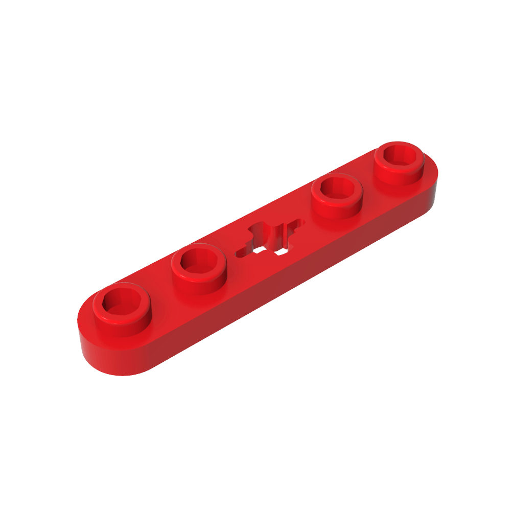Placa técnica 1 x 5 con extremos lisos, 4 pernos y orificio para eje central-MyGobricksEs