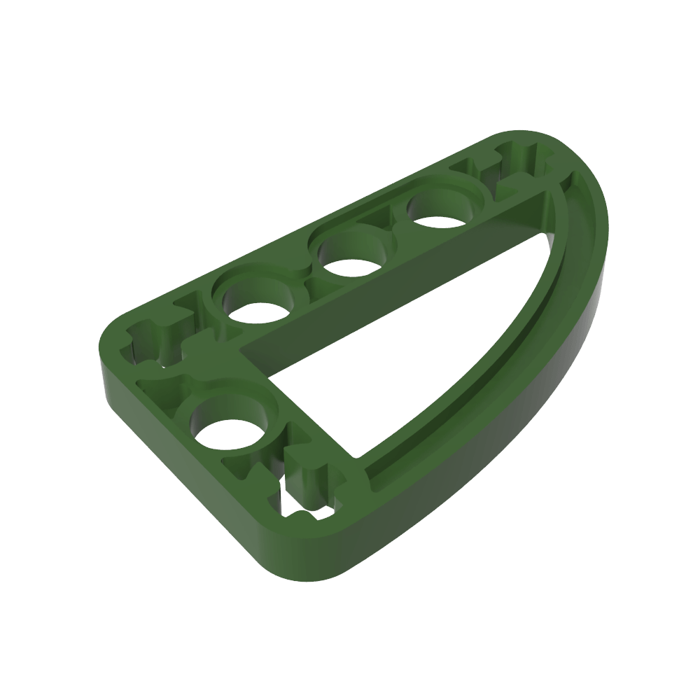 Viga técnica 3 x 5 en forma de L con un cuarto de elipse delgado-MyGobricksEs