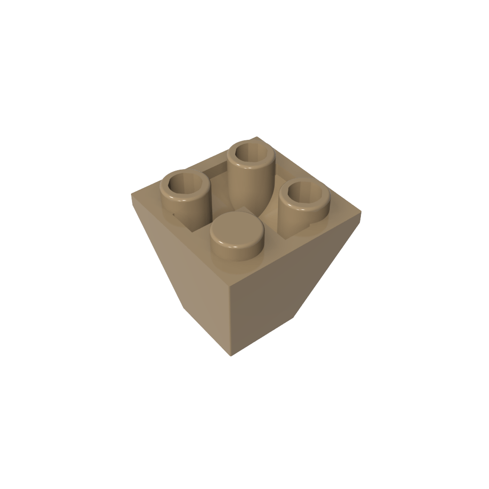 Pendiente Invertida 45° 2 x 2 Doble Convexa-MyGobricksEs