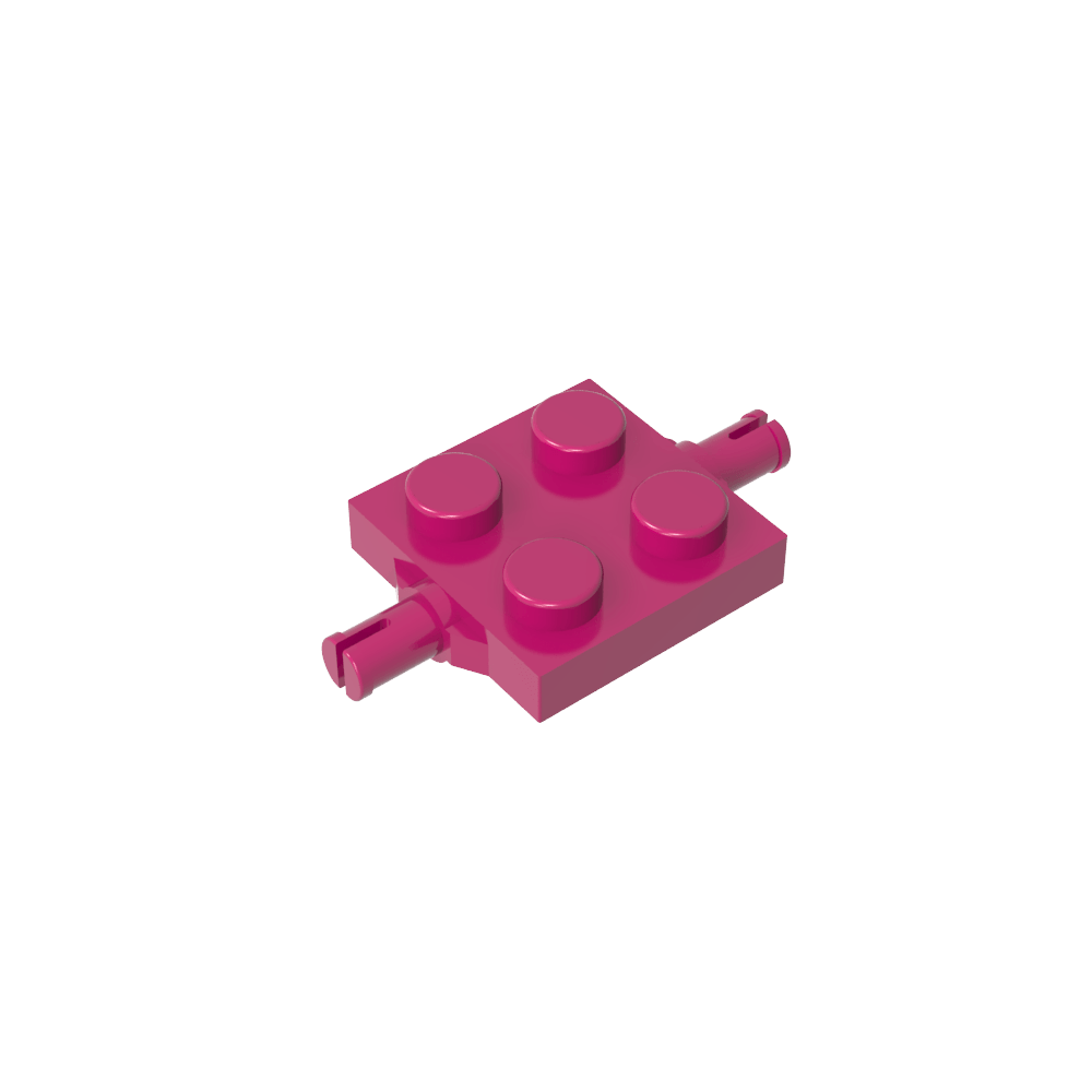 Placa Especial 2x2 con Porta Ruedas-MyGobricksEs