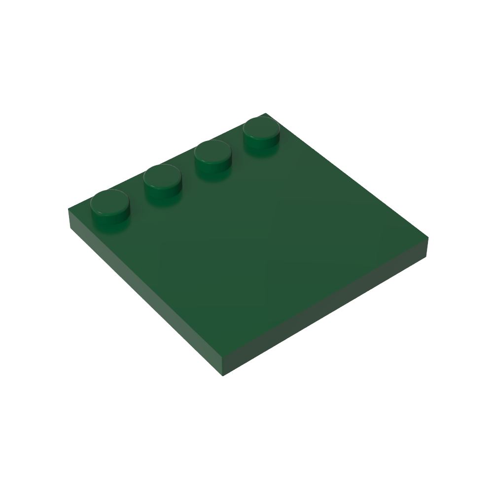 Placas especiales 4x4 con tacos en un borde [lisas]-MyGobricksEs