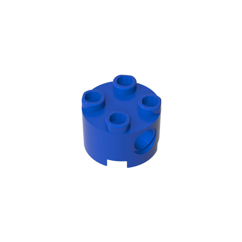 Ladrillo redondo 2 x 2 con agujeros para pasadores-MyGobricksEs