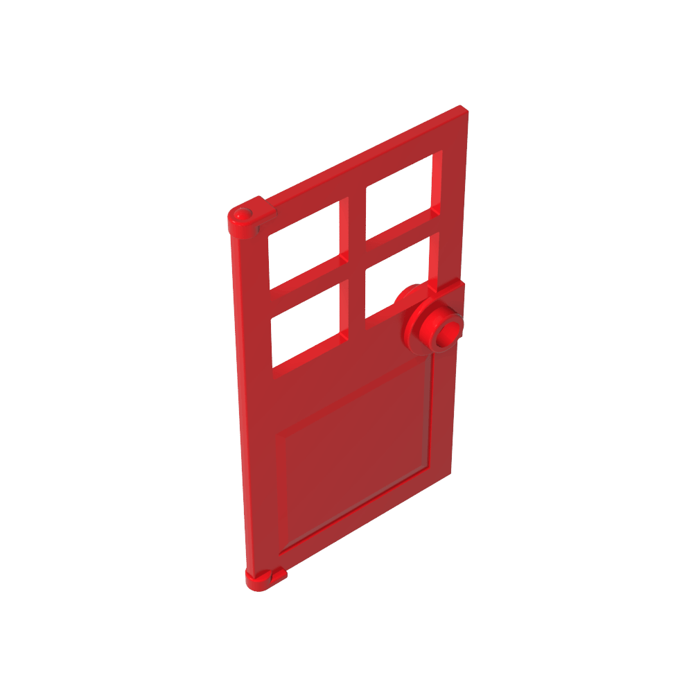 Puerta 1 x 4 x 6 con 4 paneles y manija de perno-MyGobricksEs