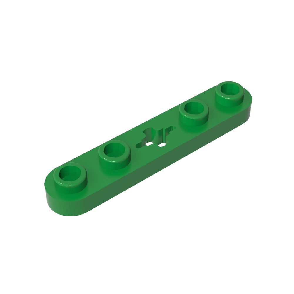 Placa técnica 1 x 5 con extremos lisos, 4 pernos y orificio para eje central-MyGobricksEs