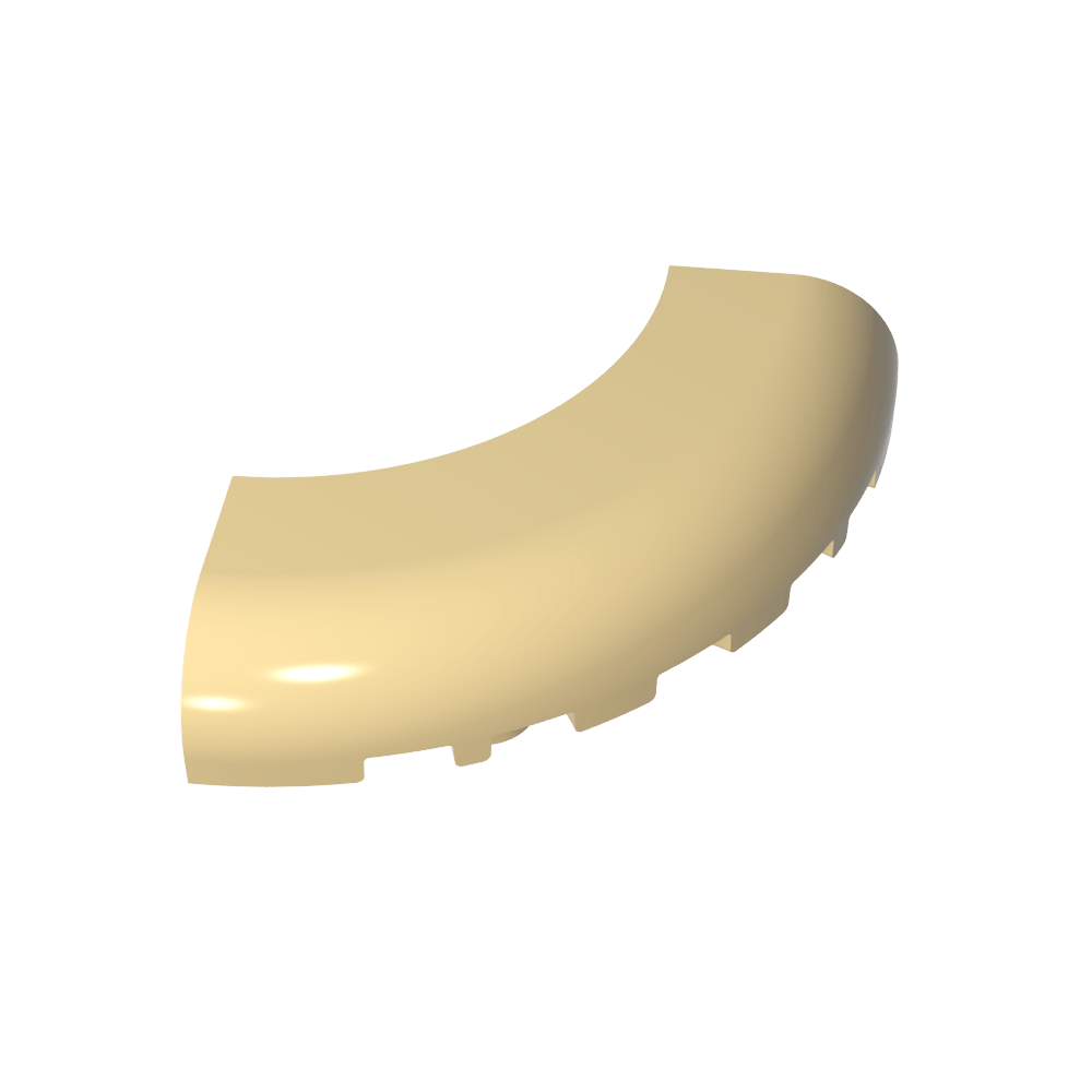 Esquina redonda de ladrillo de 5 x 5 x 1 con recortes inferiores [sin montantes] [arco de 1/4]-MyGobricksEs