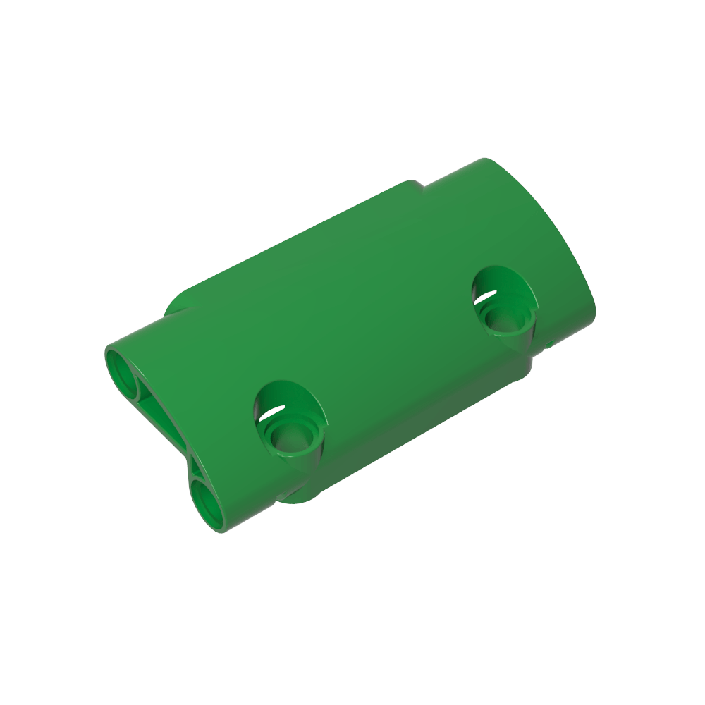 Panel técnico curvo de 7 x 3 con 2 orificios para pasadores en la superficie del panel-MyGobricksEs