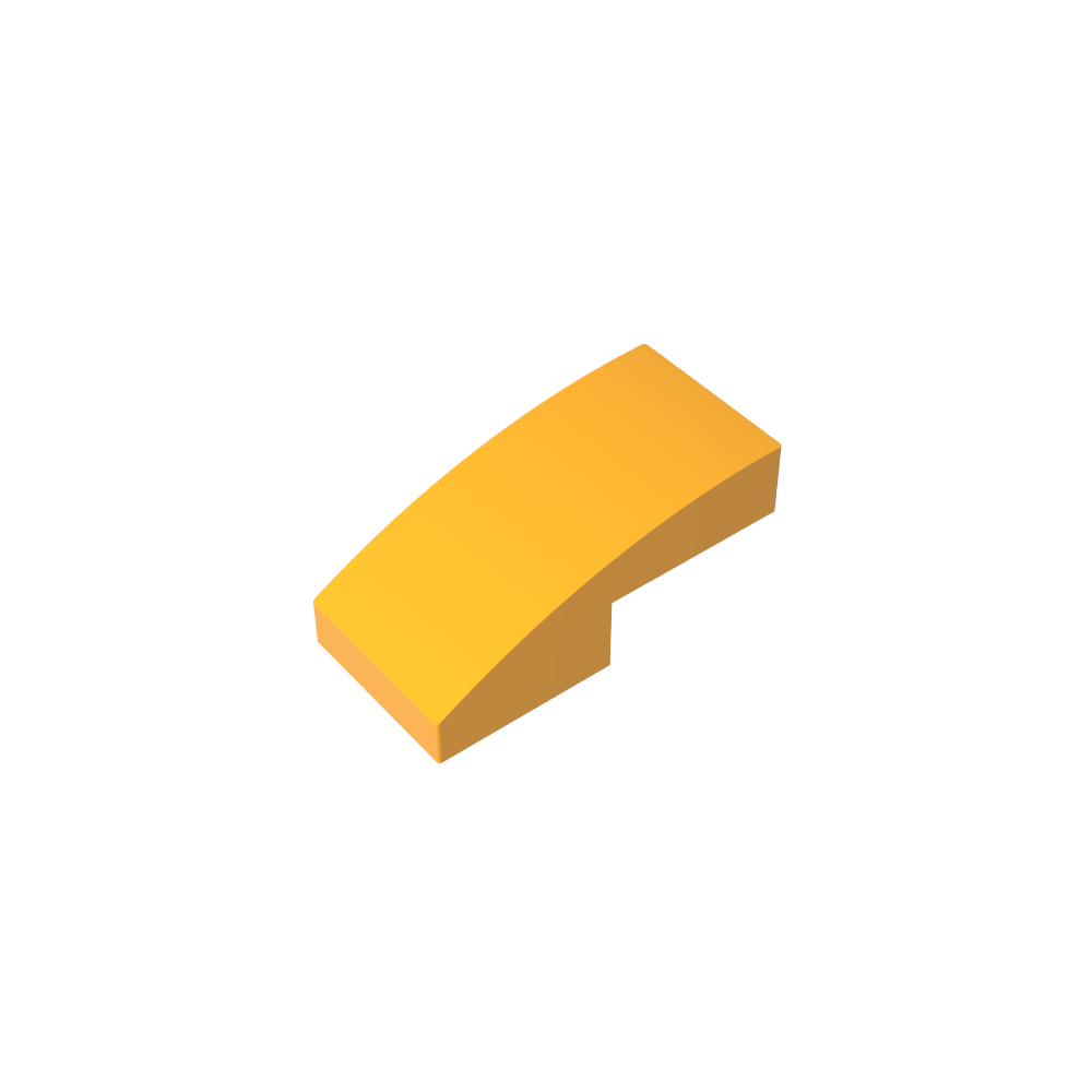 Pendiente curva 2 x 1 sin montantes [1/2 arco]-MyGobricksEs