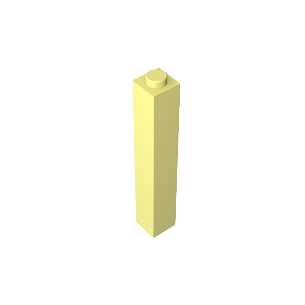 Ladrillo 1 x 1 x 5 con montante abierto o hueco bloqueado-MyGobricksEs