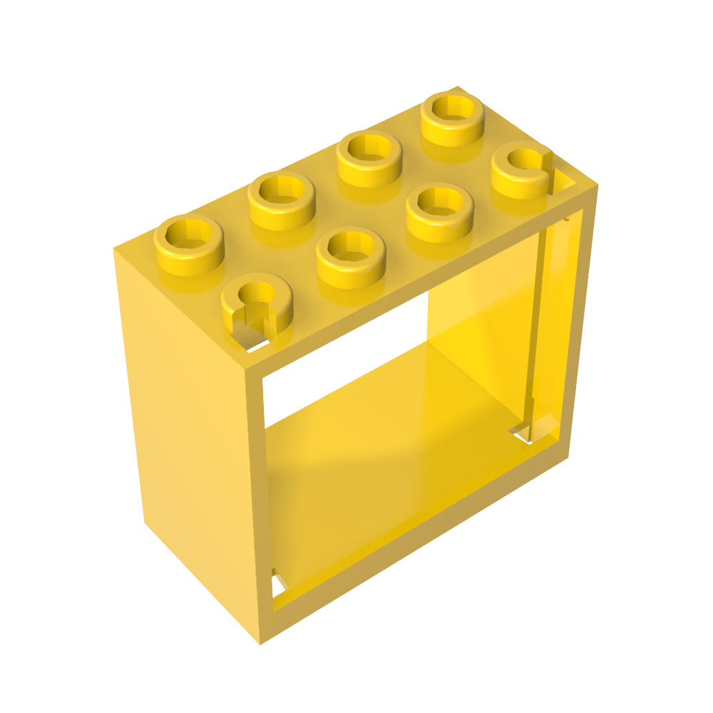 Marco de ventana de 2 x 4 x 3 con montantes huecos-MyGobricksEs