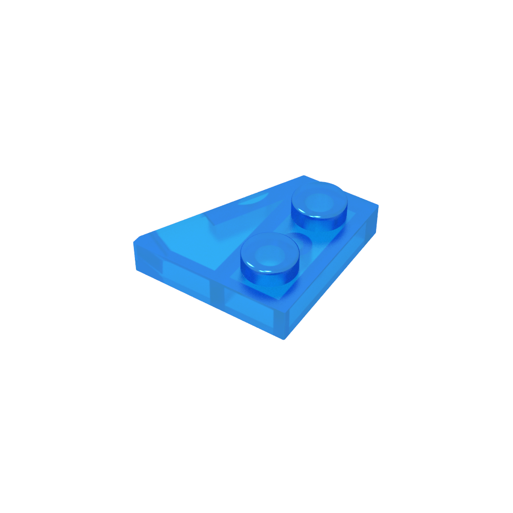 Placa de cuña 2 x 2 izquierda-MyGobricksEs