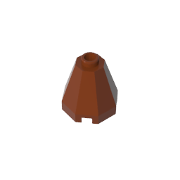 Cono 2 x 2 x 1 2/3 Octogonal, Stud Abierto-MyGobricksEs