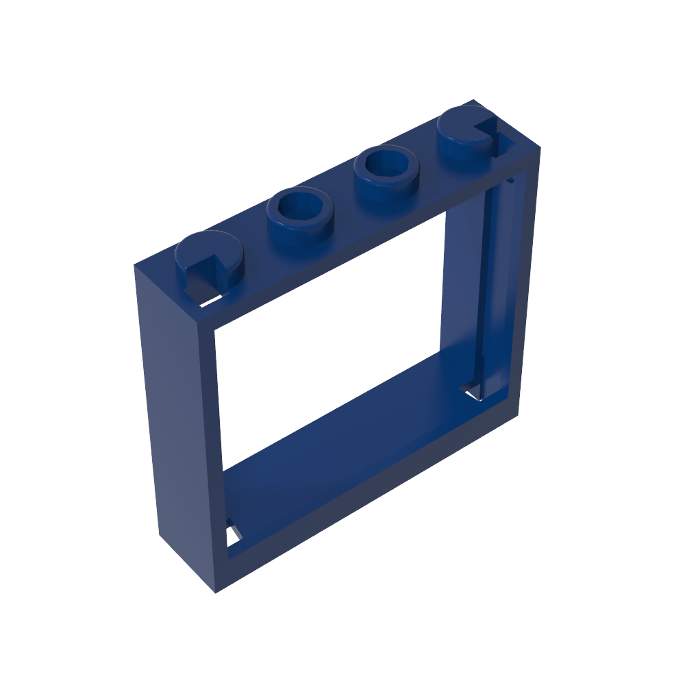 Ventana 1 x 4 x 3 sin pestañas de persiana-MyGobricksEs
