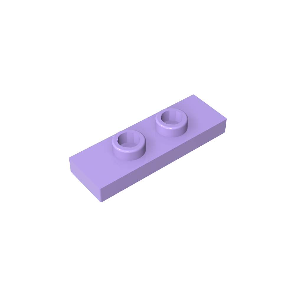 Placa especial 1 x 3 con 2 pernos con ranura y soporte interior para pernos (puente)-MyGobricksEs