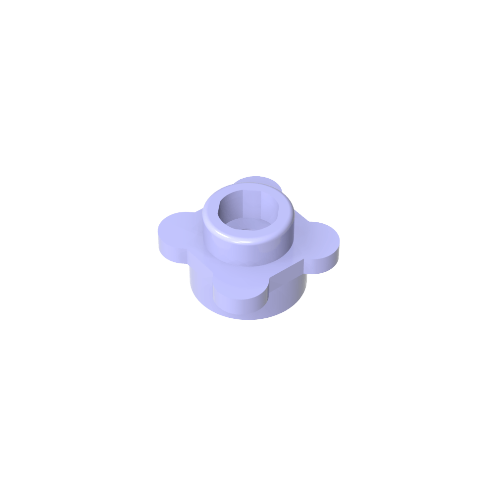 Planta, Flor, Plato Redondo 1 x 1 con 4 Pétalos-MyGobricksEs