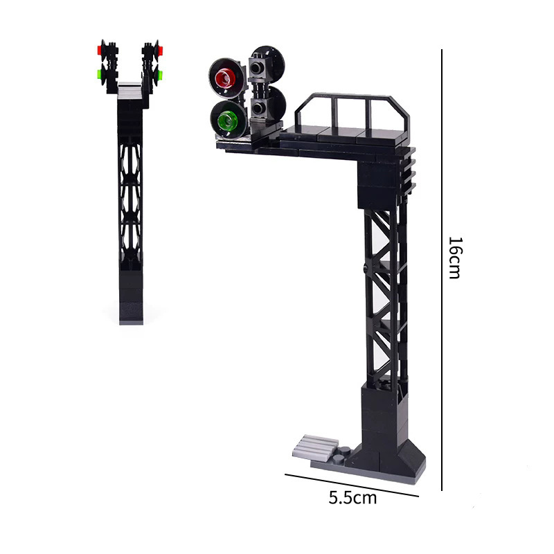 Compatible con vías de bloqueo de trenes, vías de desvío y accesorios de luces de señalización de trenes.