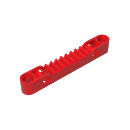 Bastidor de engranajes Technic 1 x 7 con orificios para ejes y pasadores-MyGobricksEs