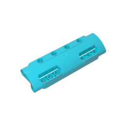 Panel técnico curvo de 11 x 3 con 10 orificios para pasadores a través de la superficie del panel-MyGobricksEs