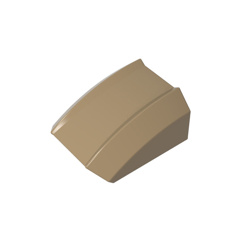 Pendiente curva 2 x 2 con borde, sin montantes-MyGobricksEs