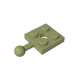 Placa Especial 2x2 con Bola de Remolque y Agujero-MyGobricksEs