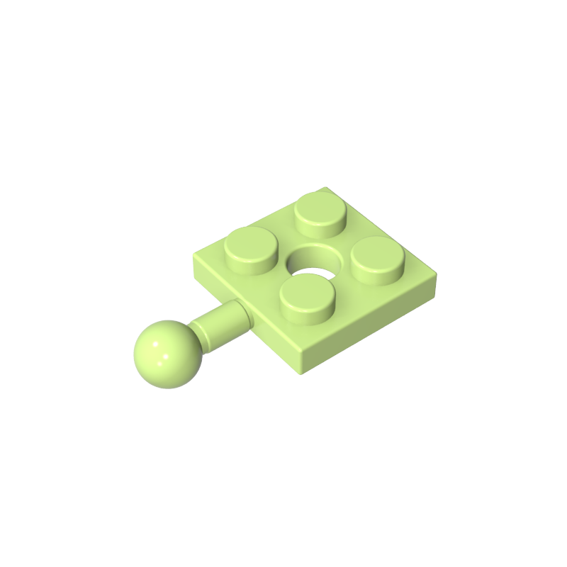 Placa Especial 2x2 con Bola de Remolque y Agujero-MyGobricksEs