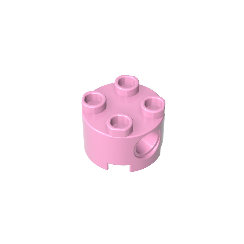 Ladrillo redondo 2 x 2 con agujeros para pasadores-MyGobricksEs
