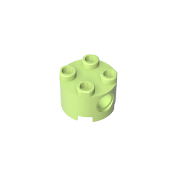 Ladrillo redondo 2 x 2 con agujeros para pasadores-MyGobricksEs