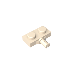Placa especial 1 x 2 con soporte para rueda, ranura simple-MyGobricksEs