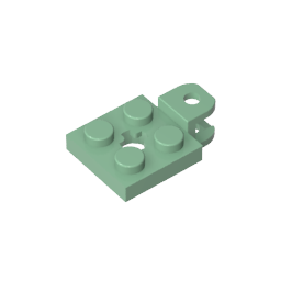 Placa especial 2 x 2 con zócalo de bola de remolque, corta, aplanada con agujeros y orificio para eje en el centro-MyGobricksEs