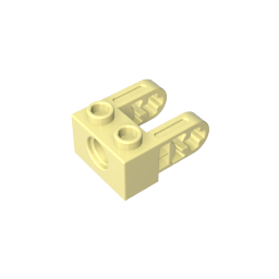 Ladrillo técnico 1 x 2 con agujeros y extensiones de doble viga-MyGobricksEs