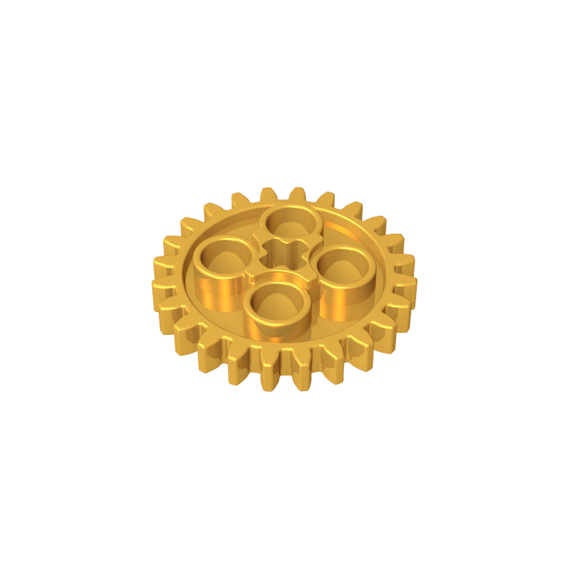 Engranaje Technic de 24 dientes [estilo antiguo - Tres orificios para ejes]-MyGobricksEs