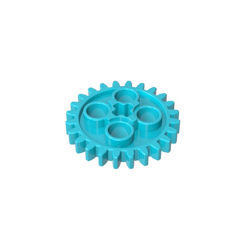 Engranaje Technic de 24 dientes [estilo antiguo - Tres orificios para ejes]-MyGobricksEs