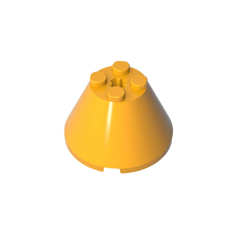 Cono 4 x 4 x 2 con orificio para eje [Simple]-MyGobricksEs