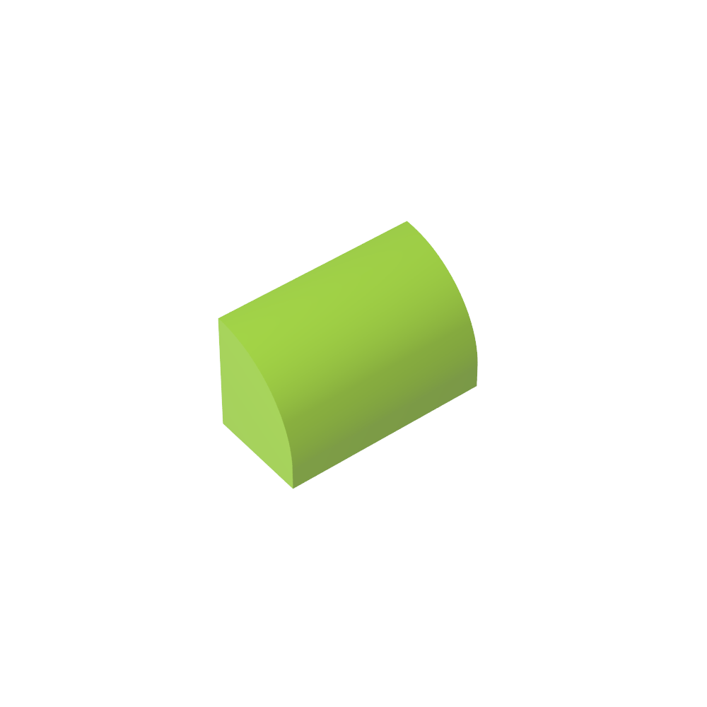 Ladrillo curvo 1 x 2 x 1 sin montantes-MyGobricksEs