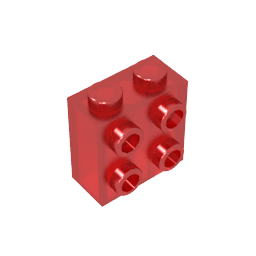 Ladrillo especial 1 x 2 x 1 2/3 con cuatro montantes en un lado-MyGobricksEs