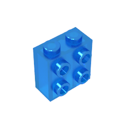 Ladrillo especial 1 x 2 x 1 2/3 con cuatro montantes en un lado-MyGobricksEs