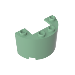 Cilindro de medio cuerpo de 2 x 4 x 2 con recorte de 1 x 2-MyGobricksEs